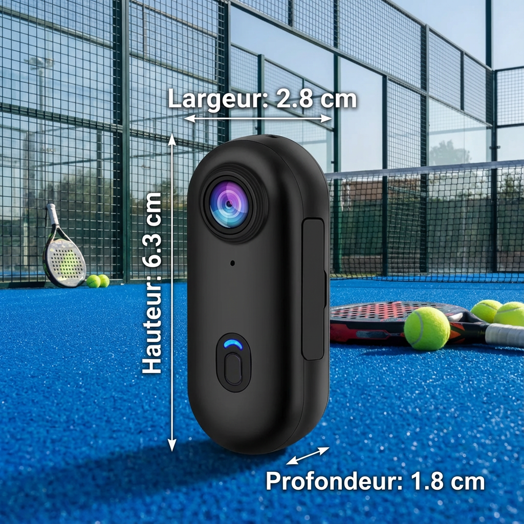 Caméra POV 1080p FHD pour Padel